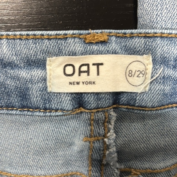 OAT high rise Lightwash crop ankle Jean size 8 - Picture 6 of 9